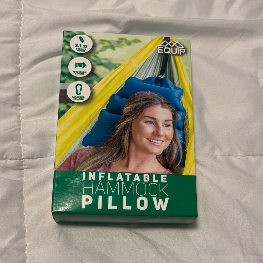 Equipe Green and Blue Inflatable Hammock Pillow